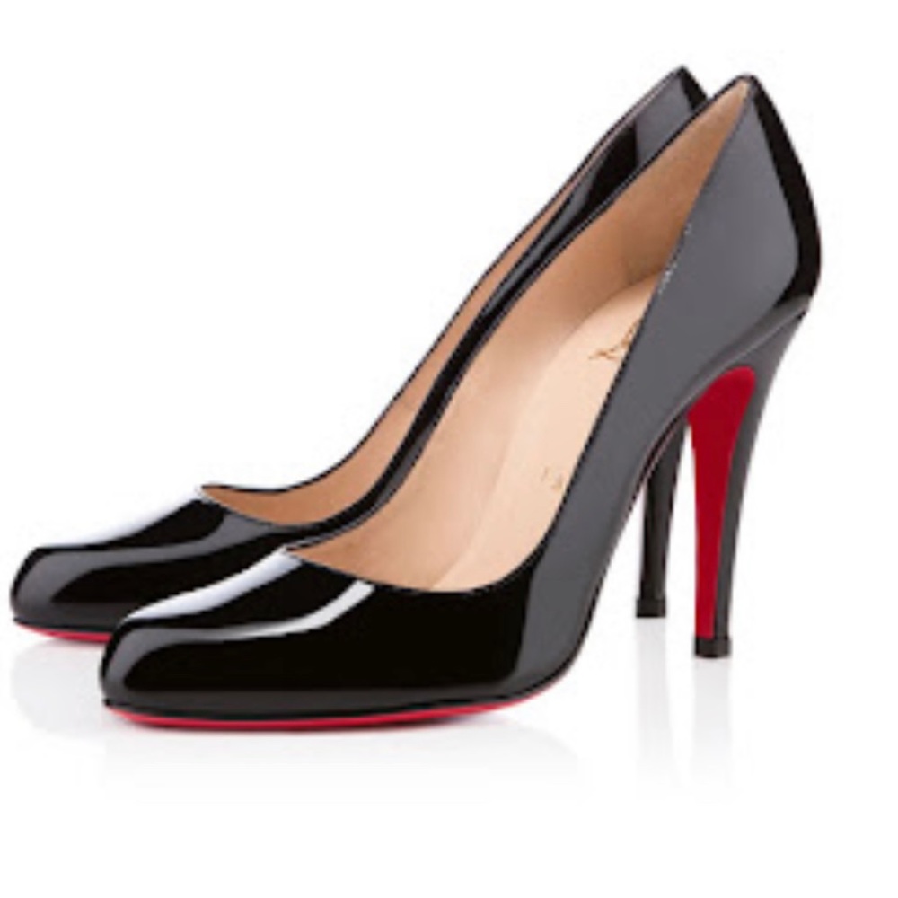 Christian Louboutin Decollete, sz 41 (11). Black calf patent leather